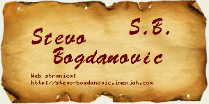 Stevo Bogdanović vizit kartica